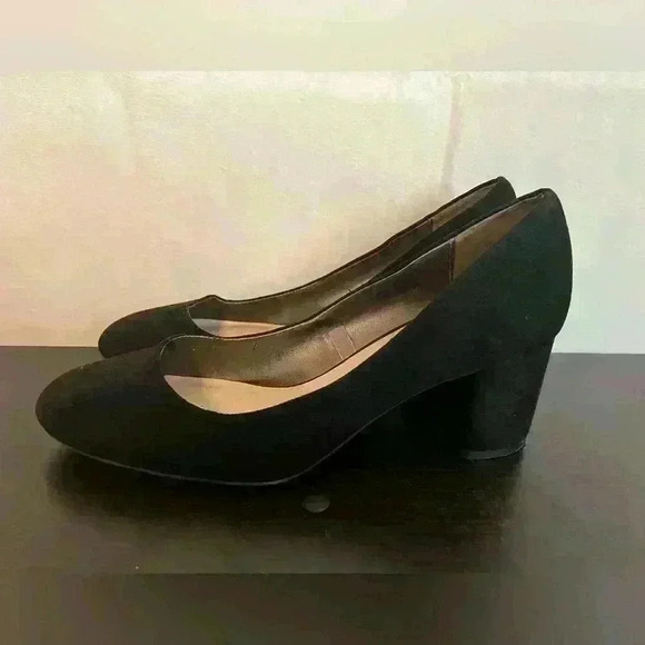 Libby Edelman Black 2 1/2” Square Heels‎ Women's Size 9.5 - Comfortable Stylish - Picture 5 of 9